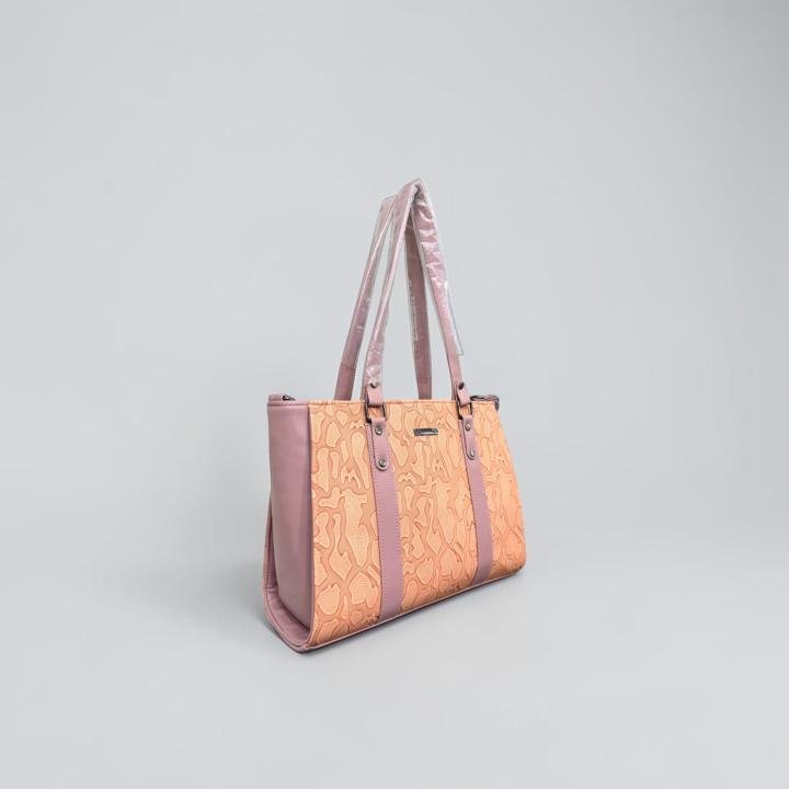 Leather Finish Textured Tote Bag for Woman